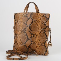 Michael Kors Damen Handtasche Leder Schultertasche Shopper Schlangenmuster