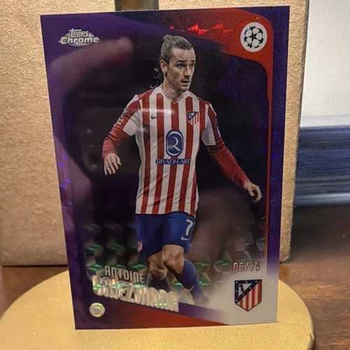 2026 Topps Chrome UCC Antoine Griezmann Purple /75 #82 Atlético