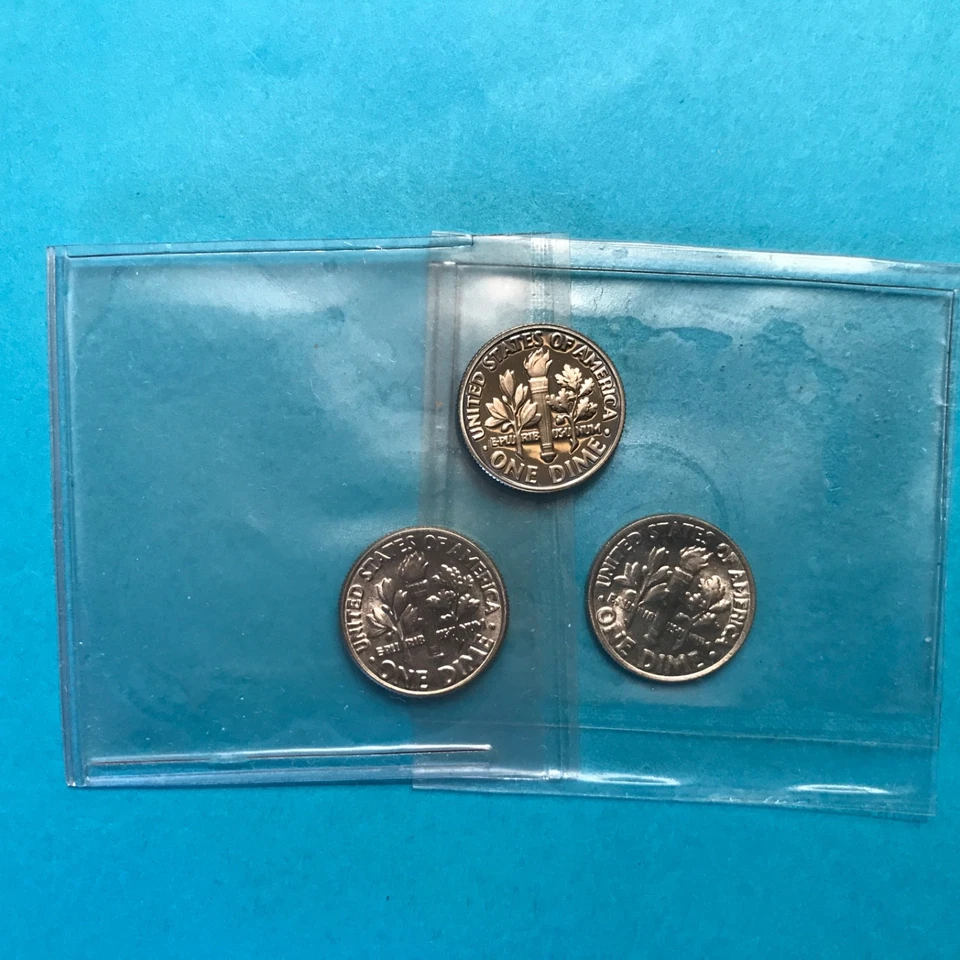 1982 P D S   Roosevelt Dime Set   2-Unc & 1-Proof     FREE SHIP - Image 2 of 3