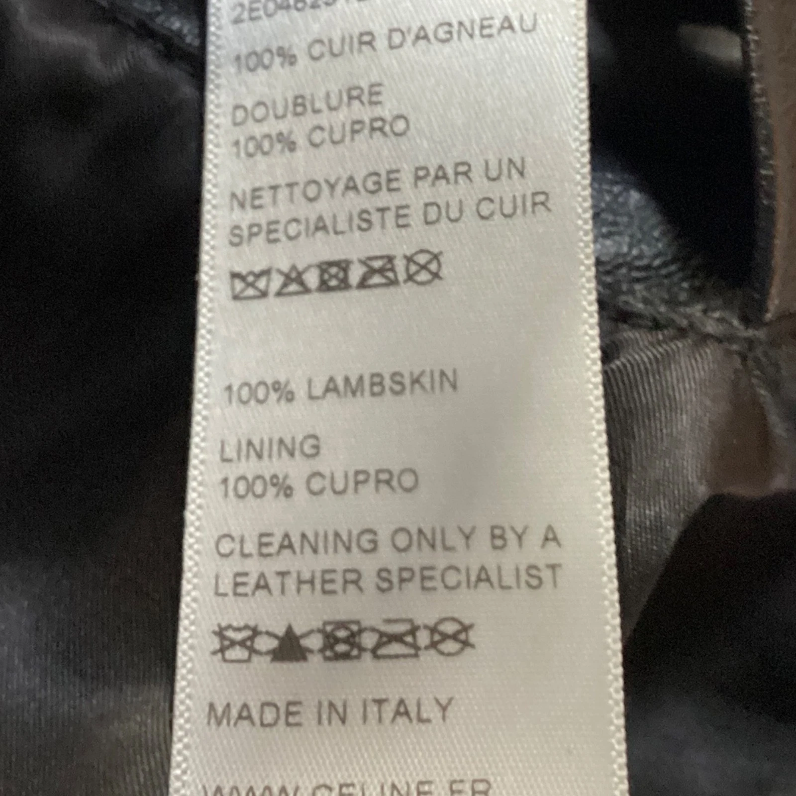 Giacca Celine X Hedi Slimane con borchie in pelle di agnello uomo nera taglia 46