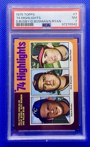 1975 Topps Nolan Ryan Highlights #7  PSA 7