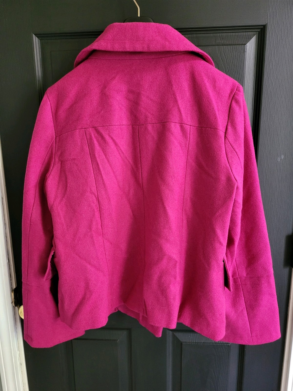 Vintage Y2K Metrostyle Wool Blend Double Breasted Blazer Jacket Pink Womens 14