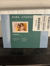 Aura Carver Sea Salt Digital Landscape Display AF900-WHT White Factory Sealed