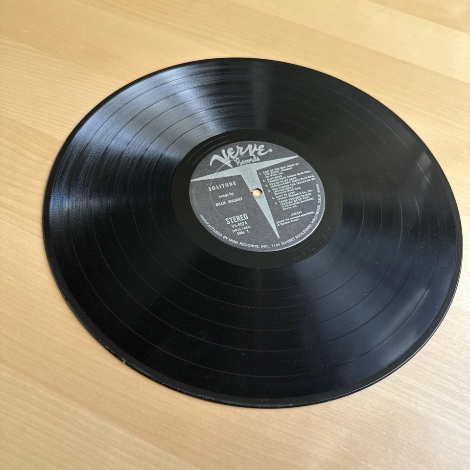 1970s BILLIE HOLIDAY Solitude LP Vinyl US Press Verve Complete W/OG Sleeve! - Image 3 of 4
