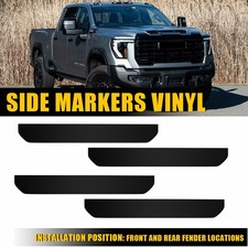 Smoke Vinyl Decals For 2024 25 Gmc Sierra Hd 2500 3500 Side Marker Light Covers