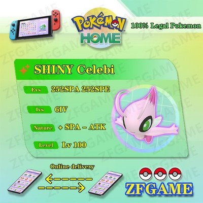  6IV SHINY Celebi + EVS  POKEMON HOME Champions Online delivery 