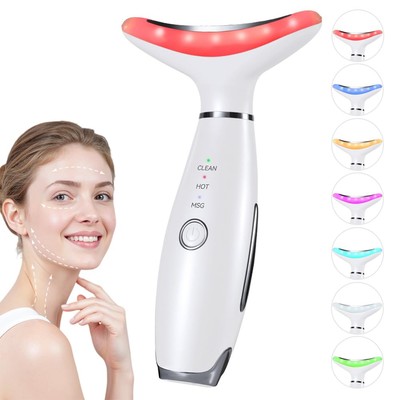 Neck Face Massager, 7 Color Facial Massager for Skin Care at Home, Face Sculp...
