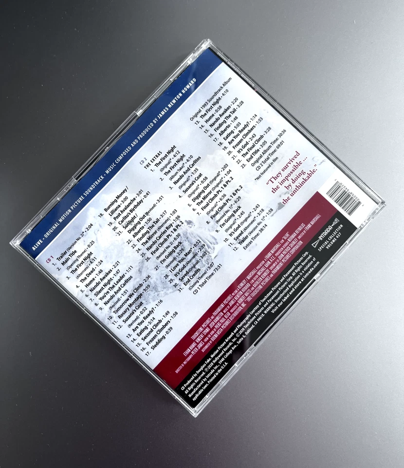 James Newton Howard – Alive Soundtrack (Intrada 437, 2-CD Deluxe Edition) - Bild 4 von 4