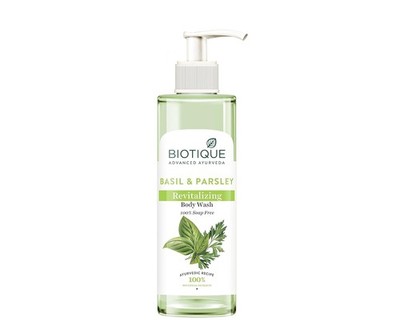 Biotique Basil Parsley Body Wash 200ml Softens Skin Natural Glow All Skin Types