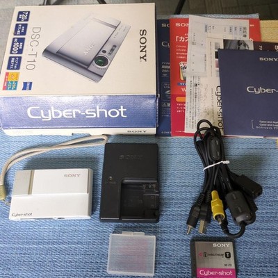 Sony DSC-T10 White Cyber-shot Digital Camera Zeiss 7.2MP Boxed / No Battery