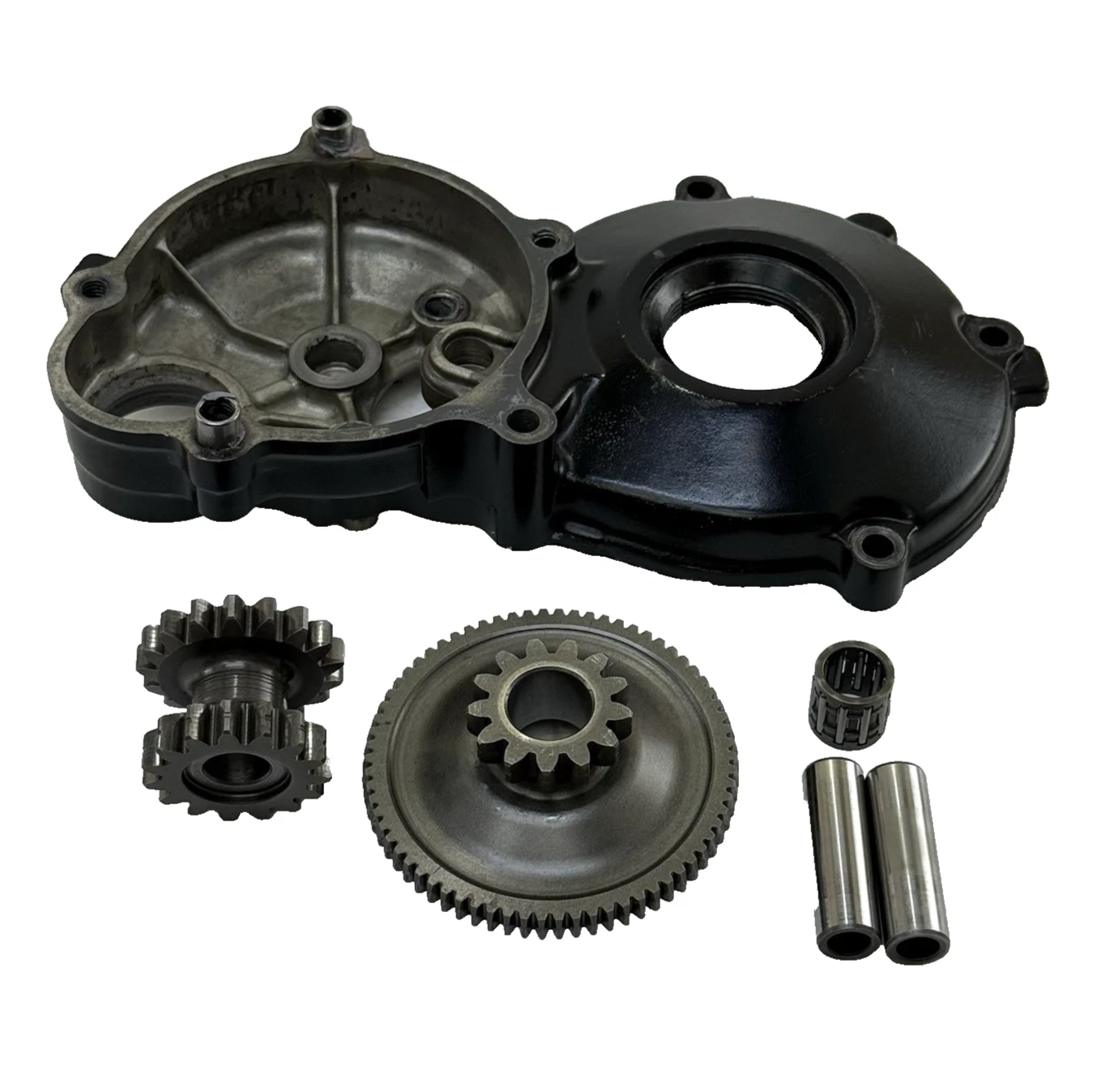 2004 2005 SUZUKI GSXR600 GSXR750 STARTER COVER SIDE CASE GEAR BLACK STOCK