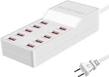 Maxlax USB Charger Station,10-Port 50W/10A Multiple USB Charging Station,Multi P