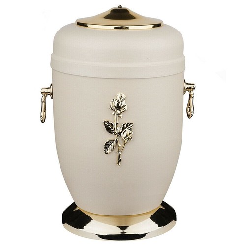 Beautifu Metalen Urn voor As met Gouden Roos Begrafenis Urn voor Volwassene - Imagen 2 de 9