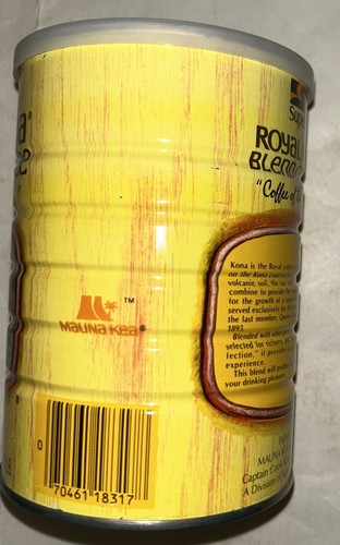 VTG NEW Royal Kona Blend Coffee in Can 1989? 16oz (11690cr) - Picture 2 of 5