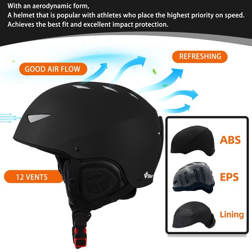 Skihelm Snowboardhelm Damen Herren Ski Helmet Gepolstert Snowboard Größen /M/L - Bild 3 von 38