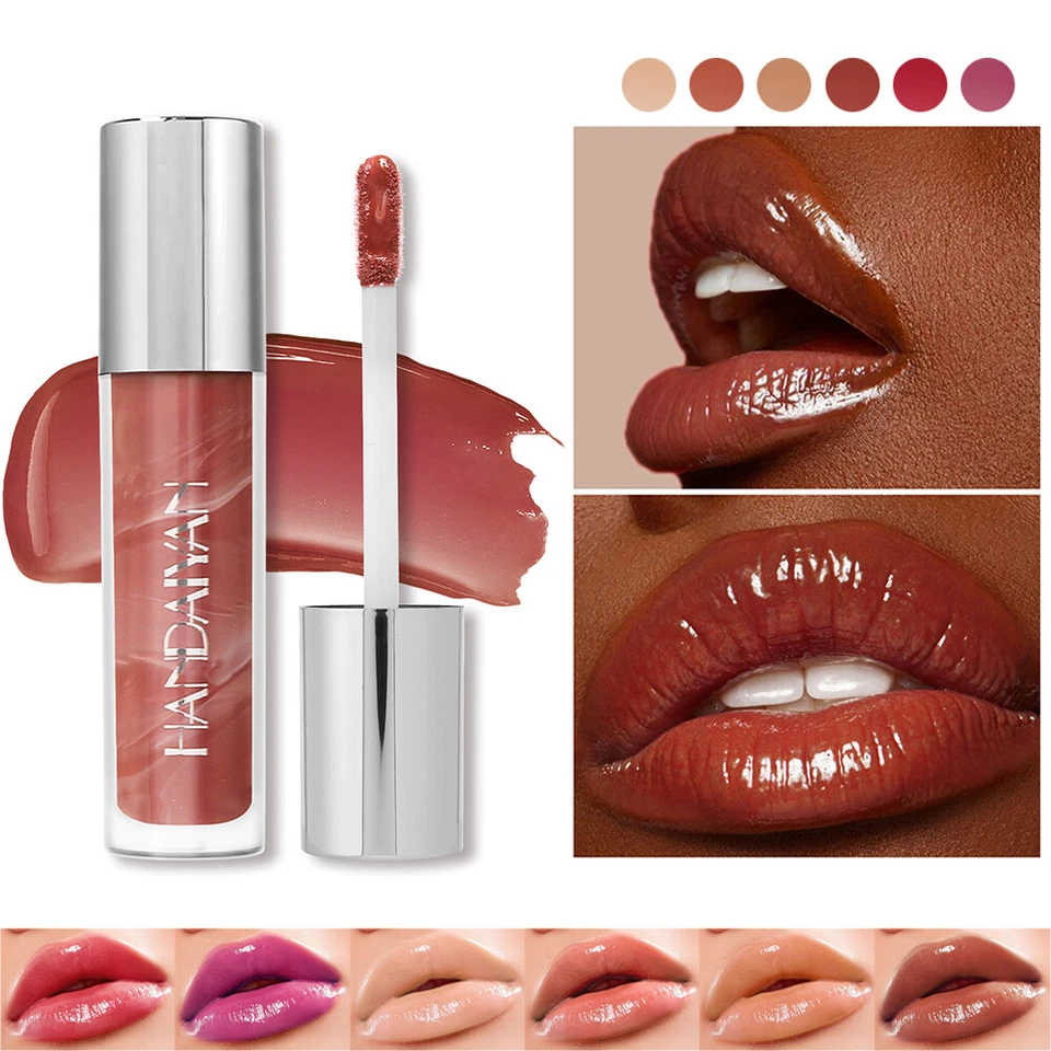 Lip Gel Moisturize Mirror Lip Gloss Glitter Lip Glaze Long Lasting 6 Colou 」 - Image 2 of 4
