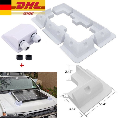 Solarpanel Halterung Befestigung Set mit Dachdurchführung Wohnmobil Eckhalterung
