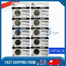 Lot 10 Pcs Fresh Energizer CR2032 3V Lithium Coin Cell Button Battery CR 2032