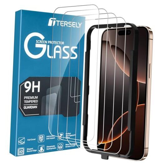 [4 Pack] Screen Protector for iPhone 16 Pro Max (6.9 inch), Tempered Glass