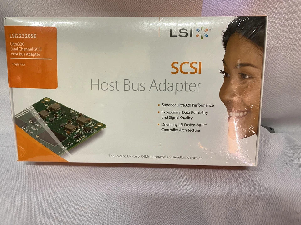 LSI  LSI00153 PCI Express LSI22320SE Dual Port U320 SCSI HBA  Low Profile NEW - Image 2 of 4