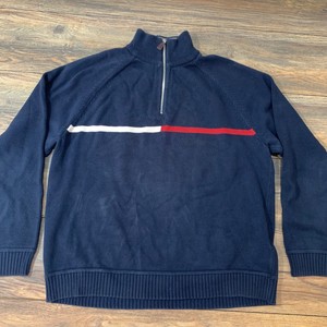 Sudadera con capucha y logo de bandera bordado en azul marino de Tommy  Hilfiger - GLAMI.es