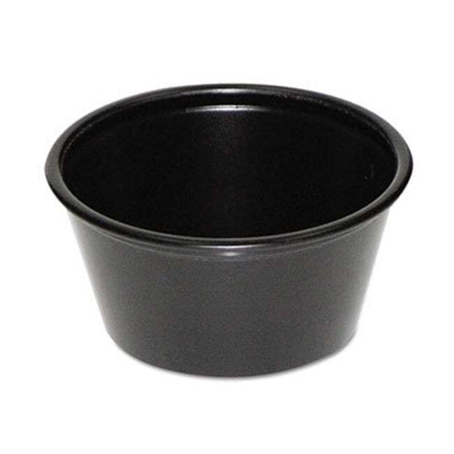 Boardwalk PCTYS200E 2 oz Plastic Souffle Cups  Black