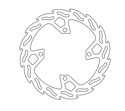 Disque de frein arrière rechange Bimota BX 450 2023 et Kawasaki KX 250 2020