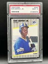 1989 Fleer Ken Griffey, Jr. Rookie PSA 9 Mint Seattle Mariners RC #548