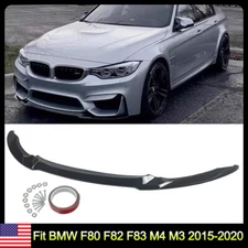 Front Splitter Lip CS Style Fit BMW F80 F82 F83 M4 M3 2015-2020 Gloss Black ABS