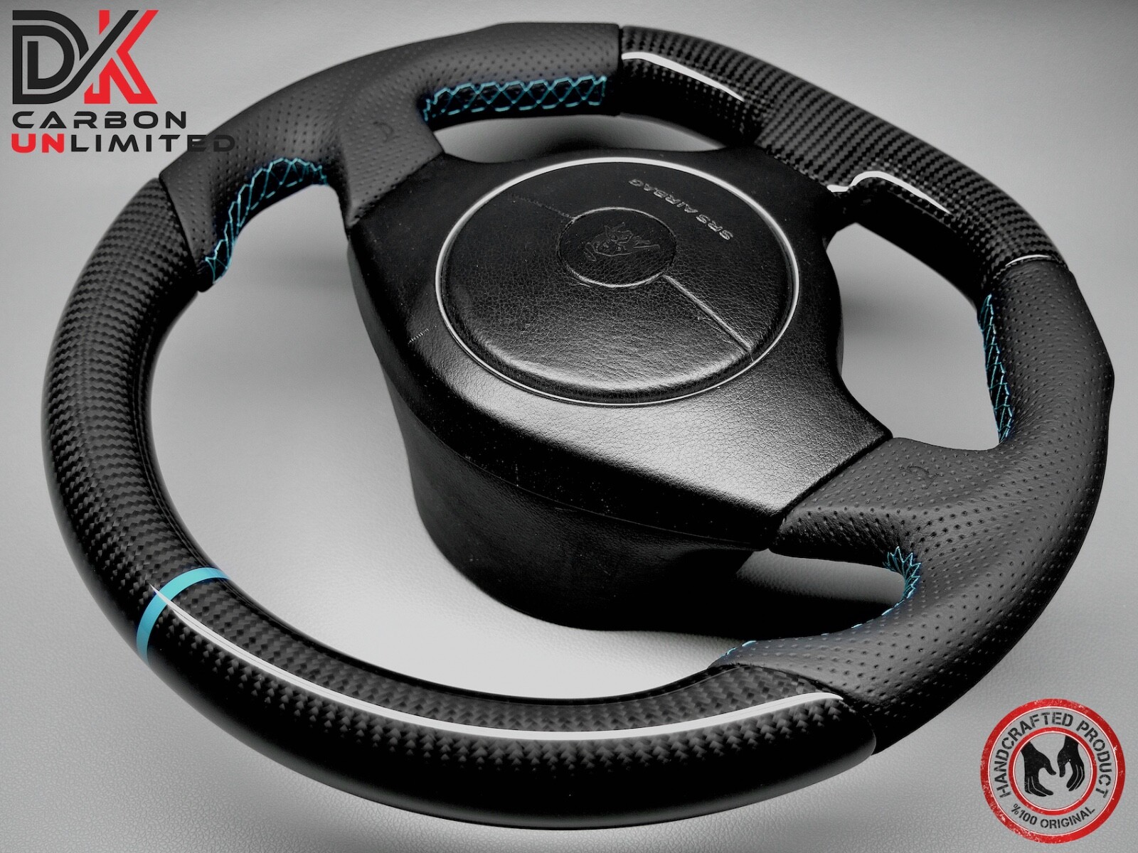 Lamborghini Murcielago LP670 LP650 LP640 Turquoise Ring Carbon Steering Wheel v3