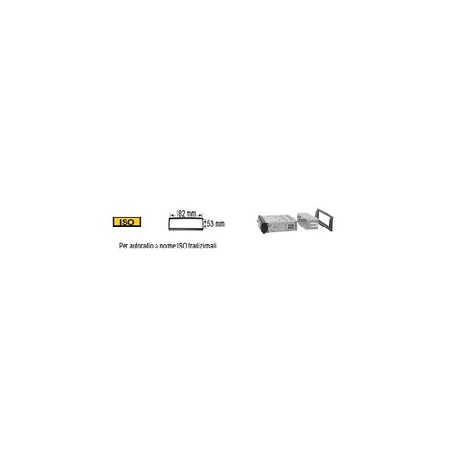 Mascherina Cambio Autoradio Radio 1 Din ISO Nero Fiat Croma da 2005 - 03337 - Foto 2 di 3