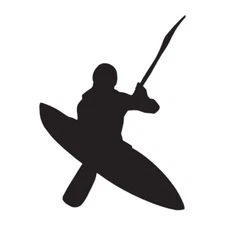 Kayaker Kayak - Vinyl Decal Sticker - Multiple Color & Sizes - ebn911