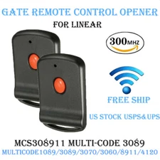 2/4pcs For Linear 3089 Multi-Code Remote Transmitter Gate Garage Opener (308911)