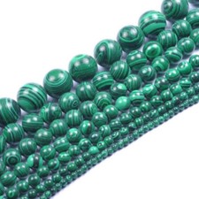 4/6/8/10/12/14mm Green Malachite Gemstone Round Loose Beads 15''