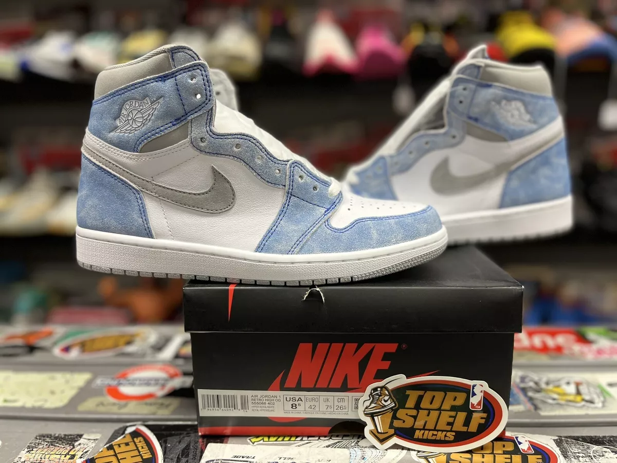 New Air Jordan 1 Hype Royal 2021 Size 8.5 Rare Retro Authentic Blue White MJ OG