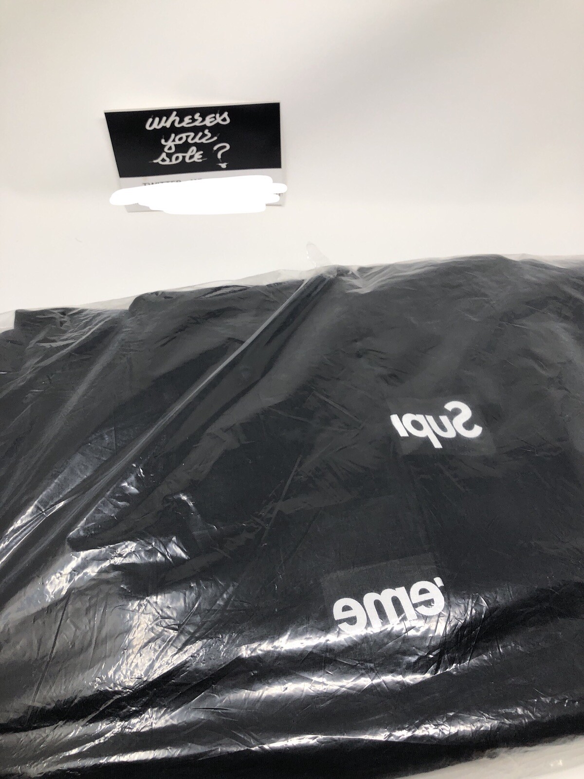 Supreme Comme Des Garcons CDG Split Box Logo Sweatshirt Hoodie Black sz XL Bogo image 10