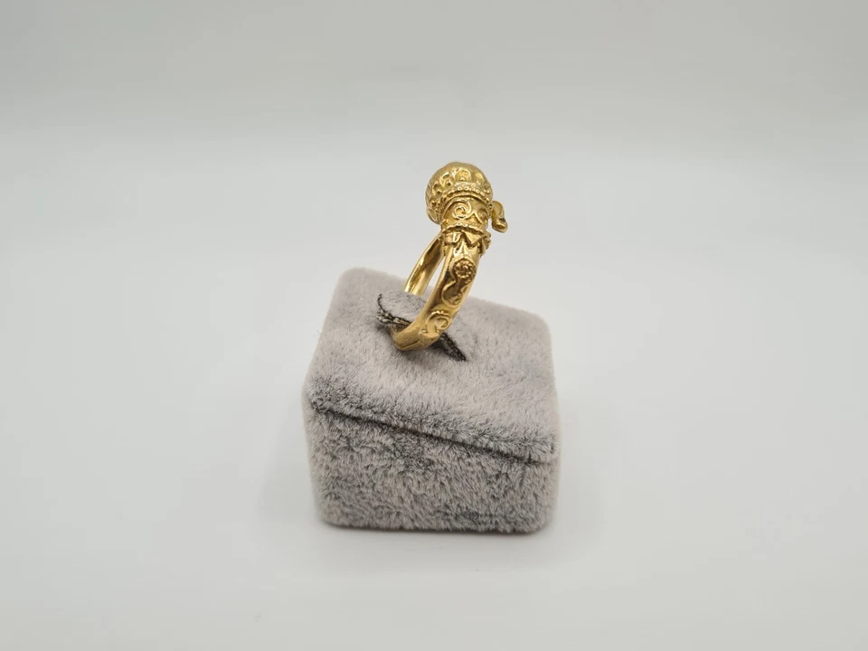 Bague dragon  en or jaune 22 carats Poids: 9.53 g - Photo 4/4