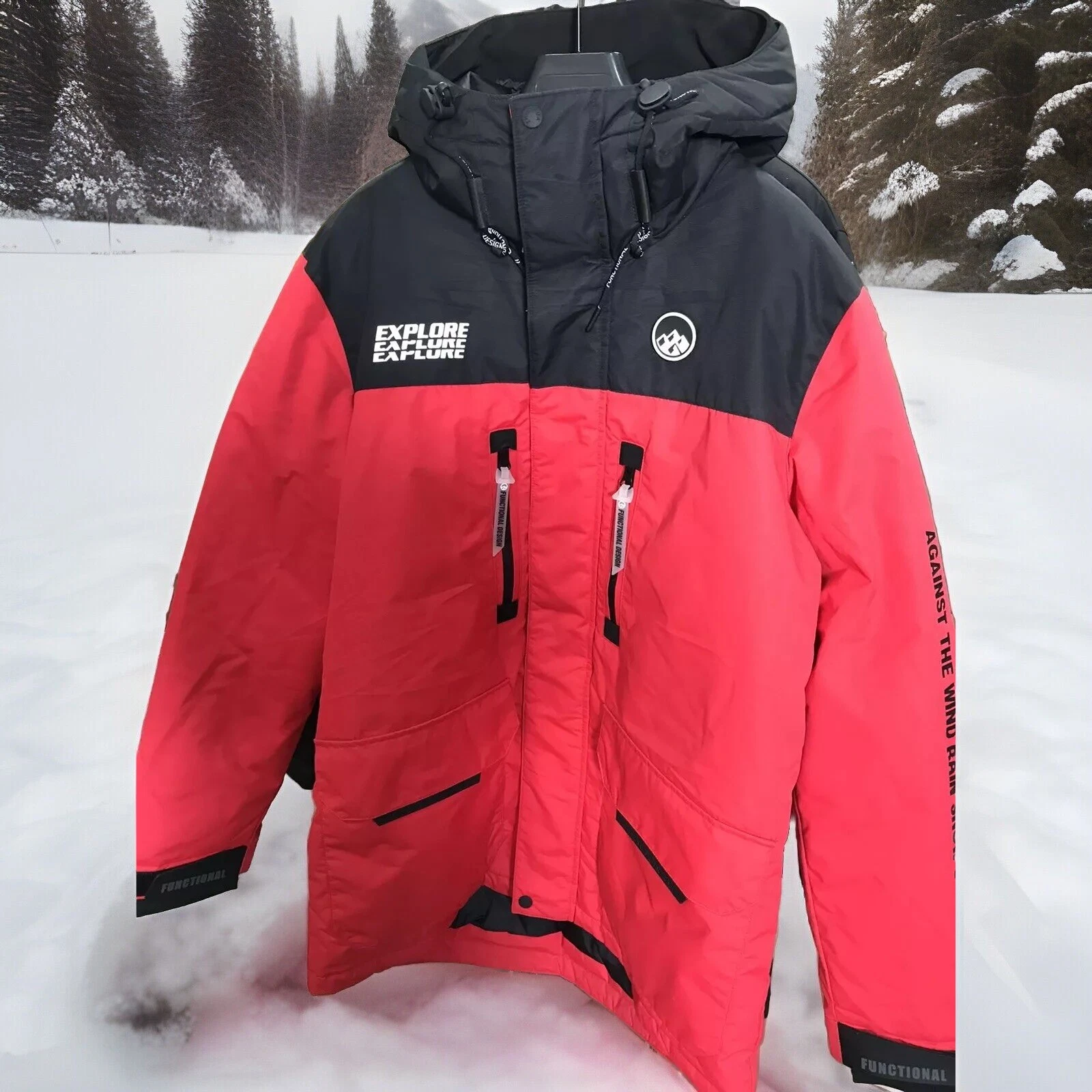 Snow Mountain Men's Light Jacket Red / Black