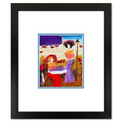 Moshe Leider, Framed Original Mixed Media Watercolor Painting, Hand Signed