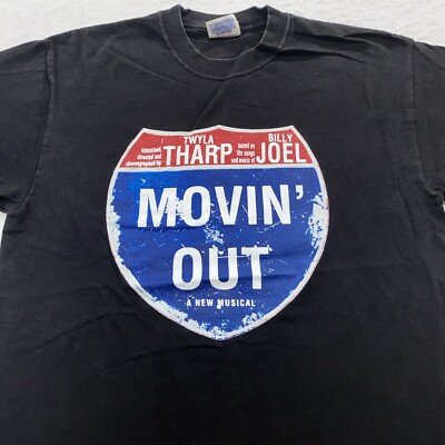 vintage MOVIN  OUT BILLY JOEL TWYLA THARP BROADWAY MUSICAL T-Shirt MEDIUM