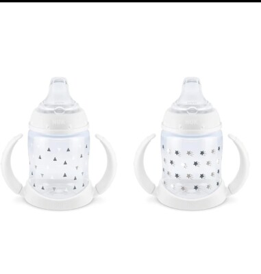 2-pk NUK Bottle Sippy Active Cup, Baby Feeding 5oz, Timeless Collection 5oz 