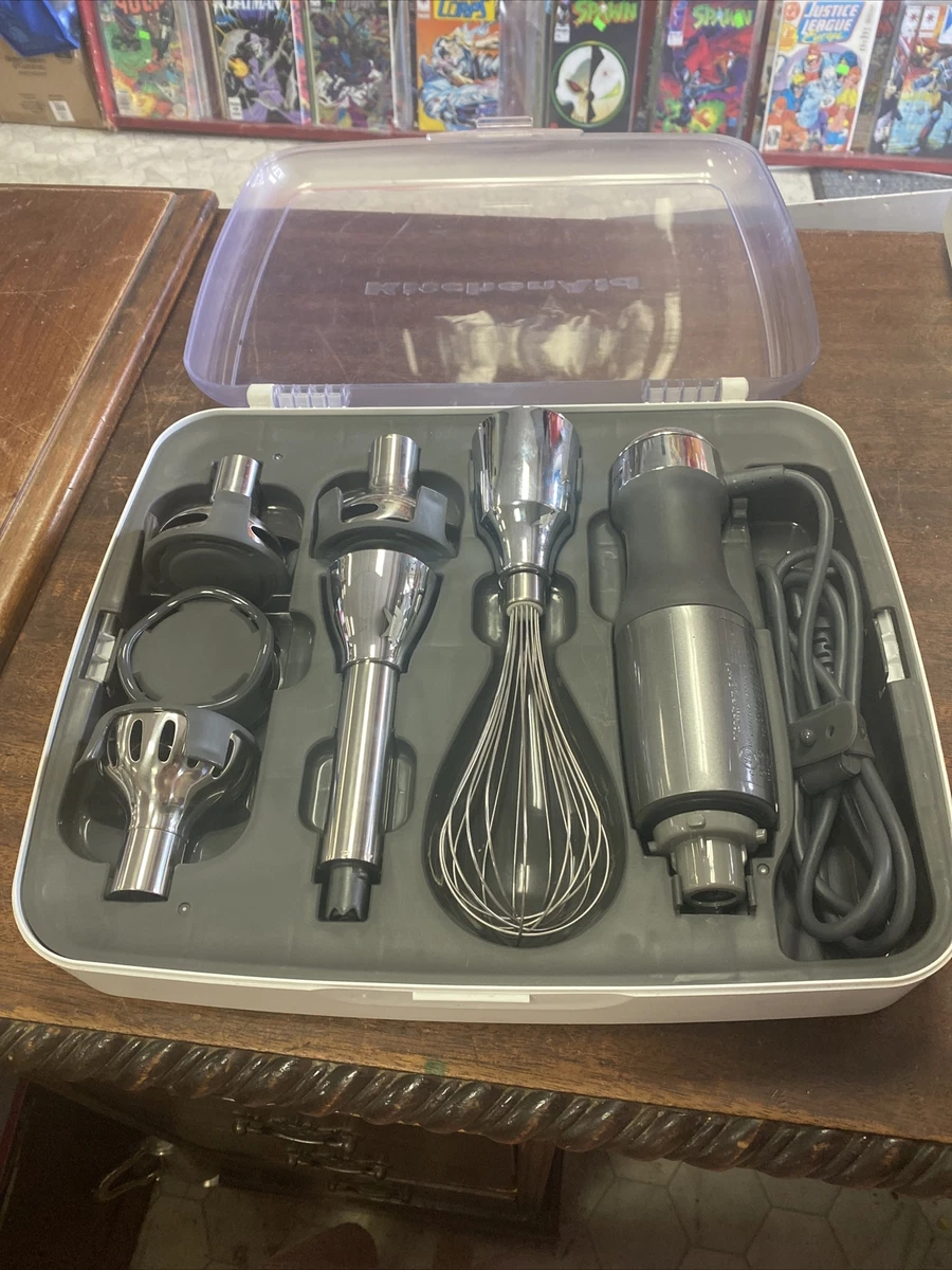 KitchenAid 5 Speed Immersion Blender w/ Case And Attachments 