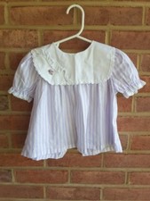 Vintage Evy of California Baby Dress Lavender USA made 12 - 18 mos