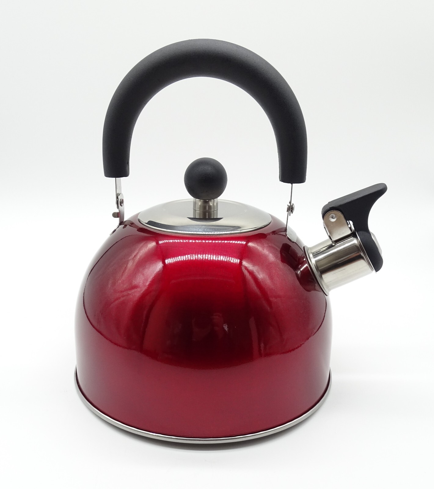 WHISTLING KETTLE 1.6L FOR USE ON GAS HOBS - RED - CARAVAN MOTORHOME CAMPING