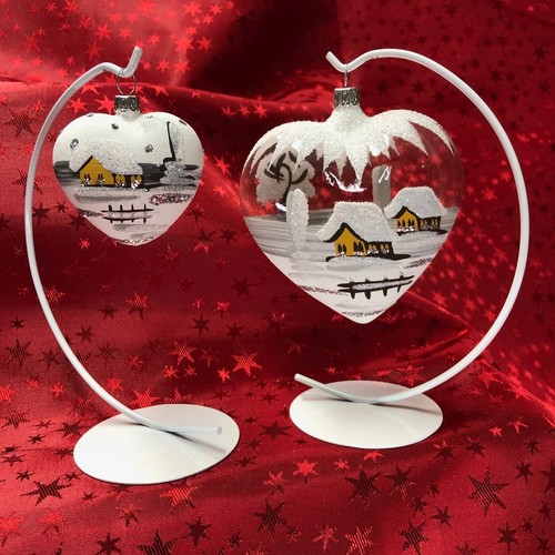 Maxi Glas Herz Baumbehang Christbaumschmuck Liebe Glasschmuck Handarbeit Lauscha - Bild 4 von 22