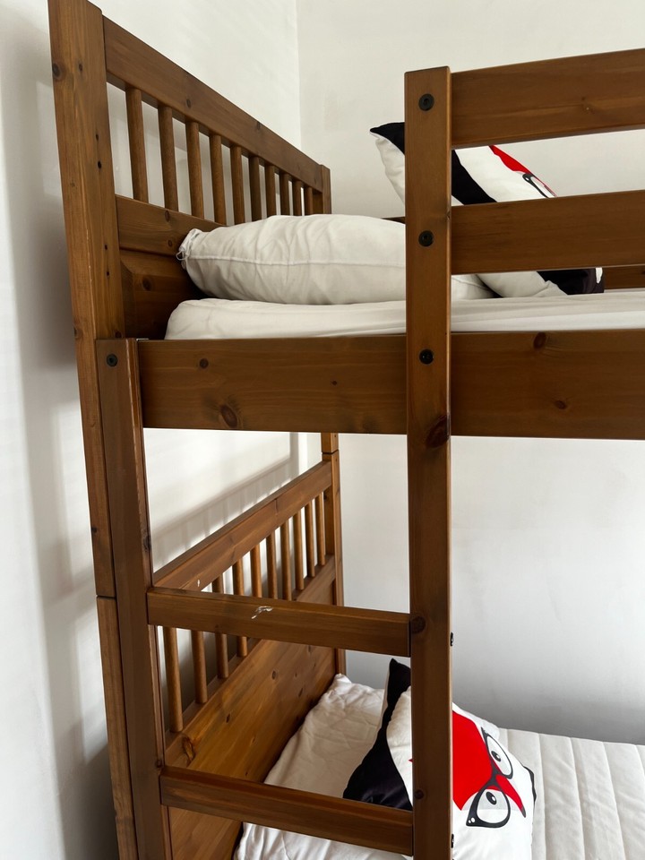 Bunk Bed with Two Single Mattresses Hardly Used eBay
