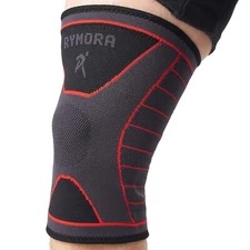 Rymora Unisex Knee Support Sleeve, Orthopedic Brace Single Wrap, Grey, XL