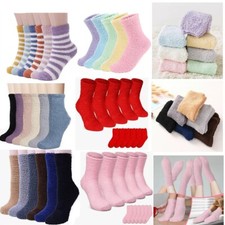 6Pairs Ladies Women Winter Warm Soft Fluffy Bed Socks Lounge Slipper Fleece Sock
