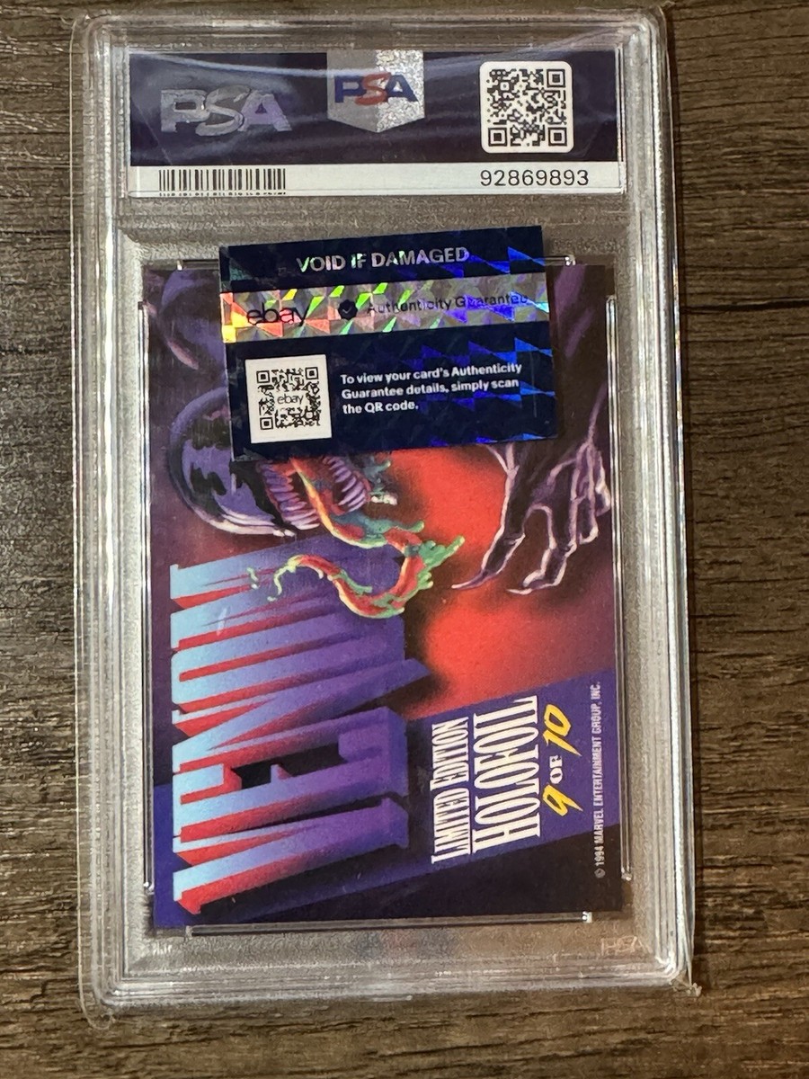 1994 Marvel Masterpieces Venom Holofoil- Bronze #9 PSA 10 GEM MT