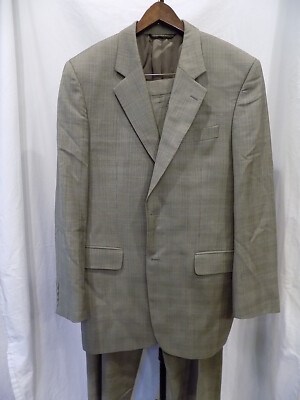 JACK VICTOR & MARK SHALE Brown Plaid Suit Mens 34/32 & 41L Canada (300)